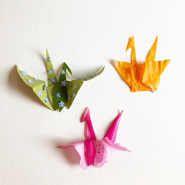 Origami Cranes – Flora Forager